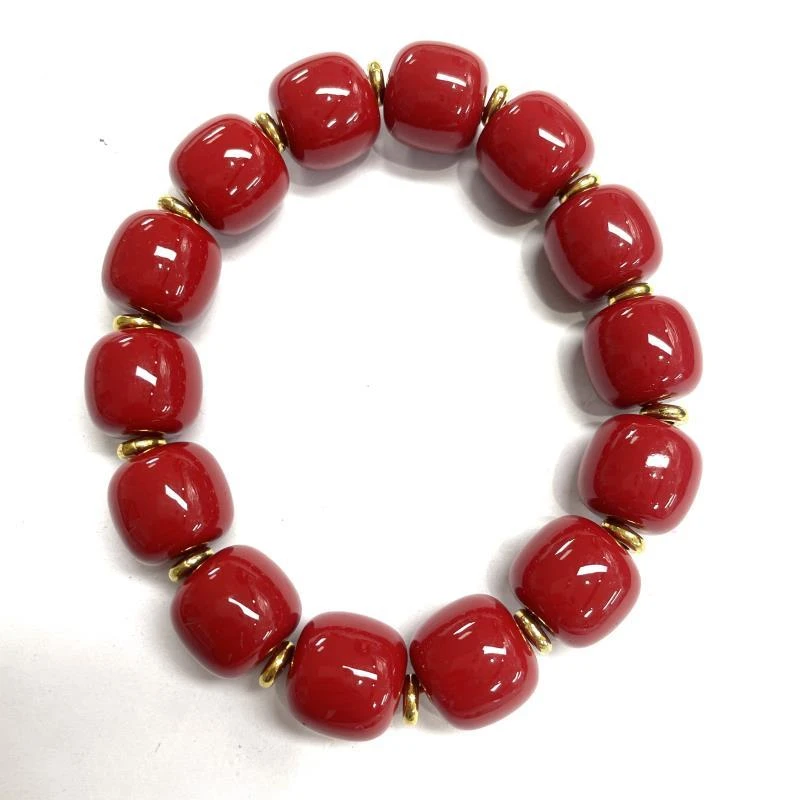 52号14mm红色直切手串