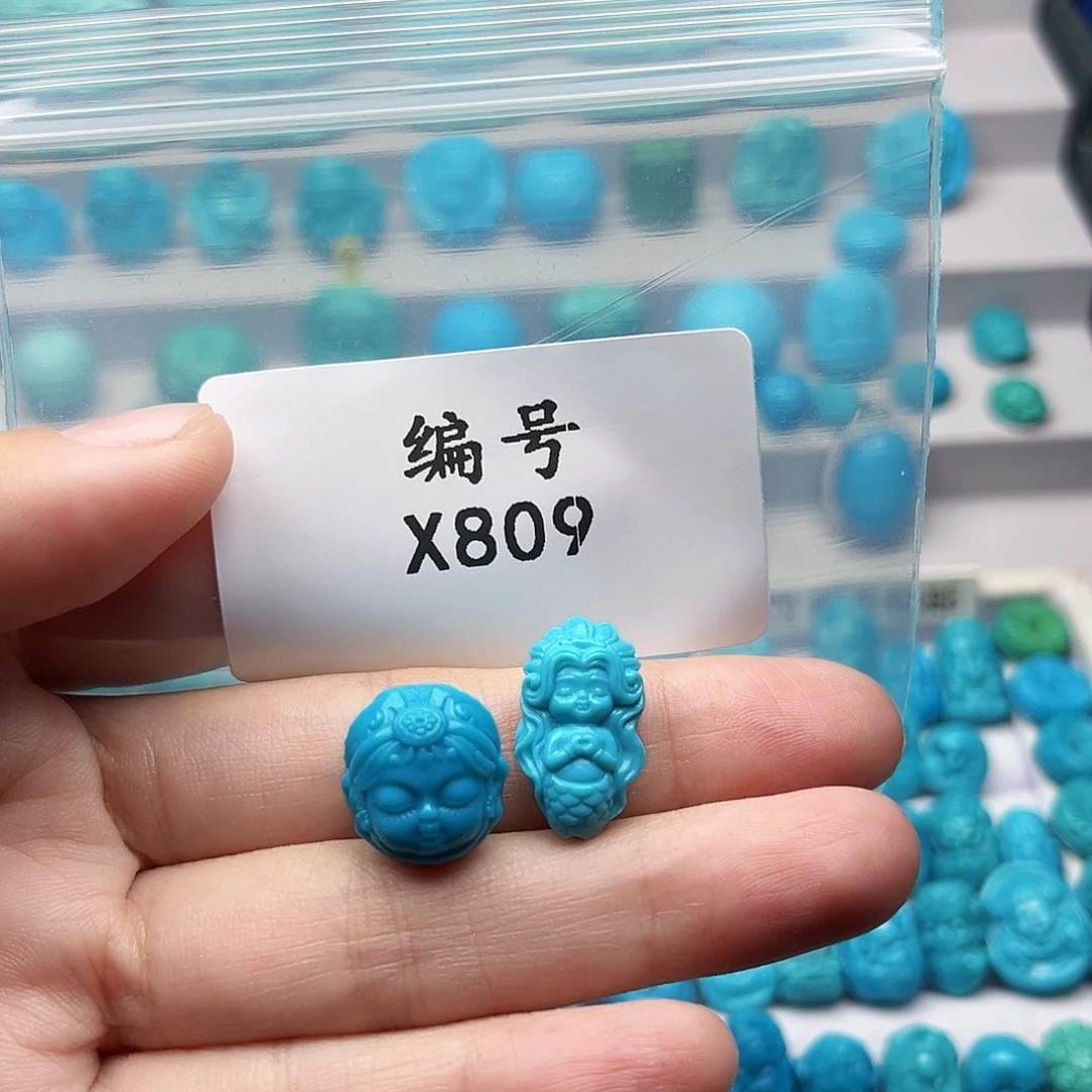 龘***龘未镶嵌绿松石天然原矿雕刻绿松石