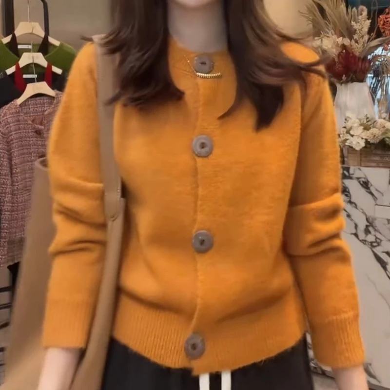 【秋天密语】秋冬毛衣开衫外套女韩版洋气外穿针织衫LK2506851
