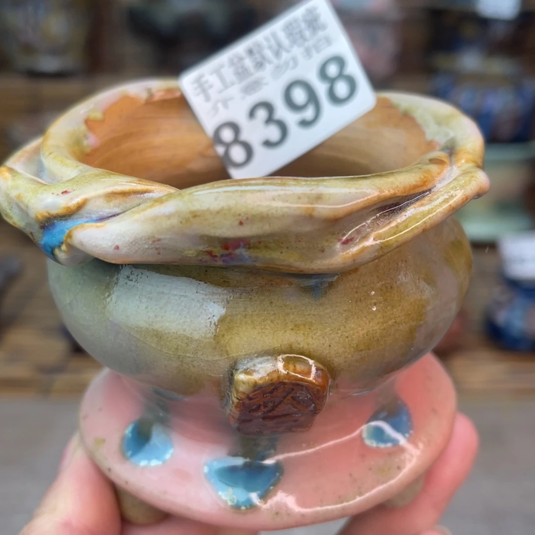 手工花盆默认瑕疵完美者勿拍