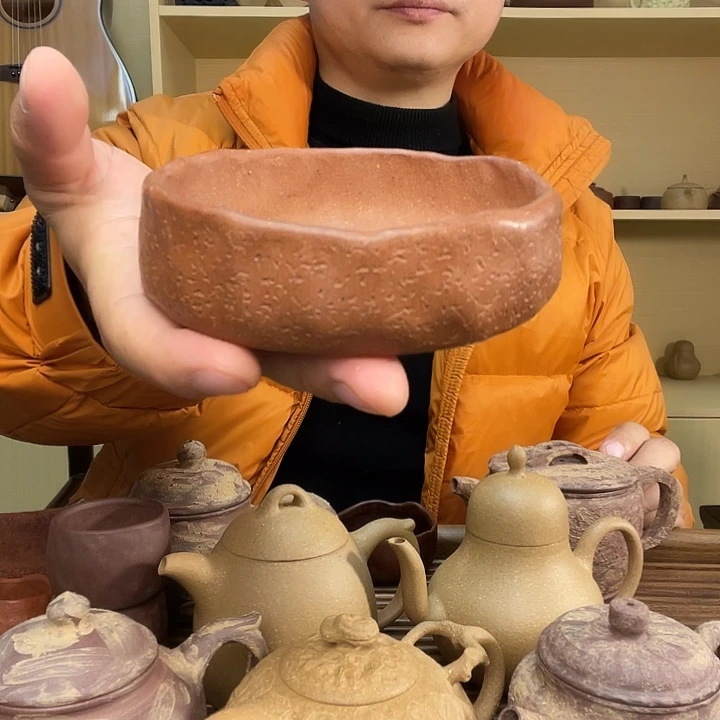 手工紫砂烟灰缸直径10厘米