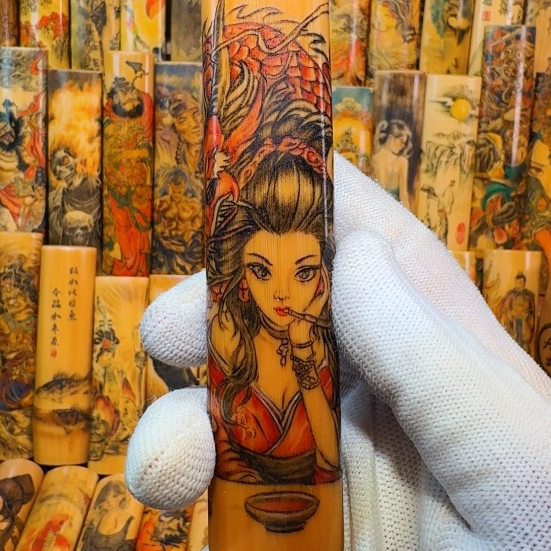 木质孟婆三七手把件