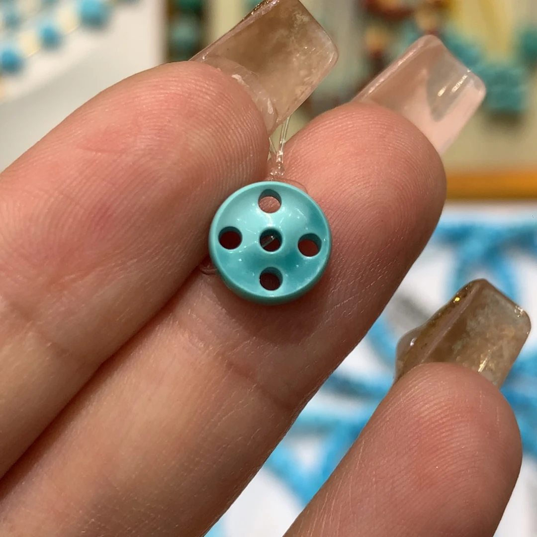 绿松石珠宝奇石未镶嵌扣子