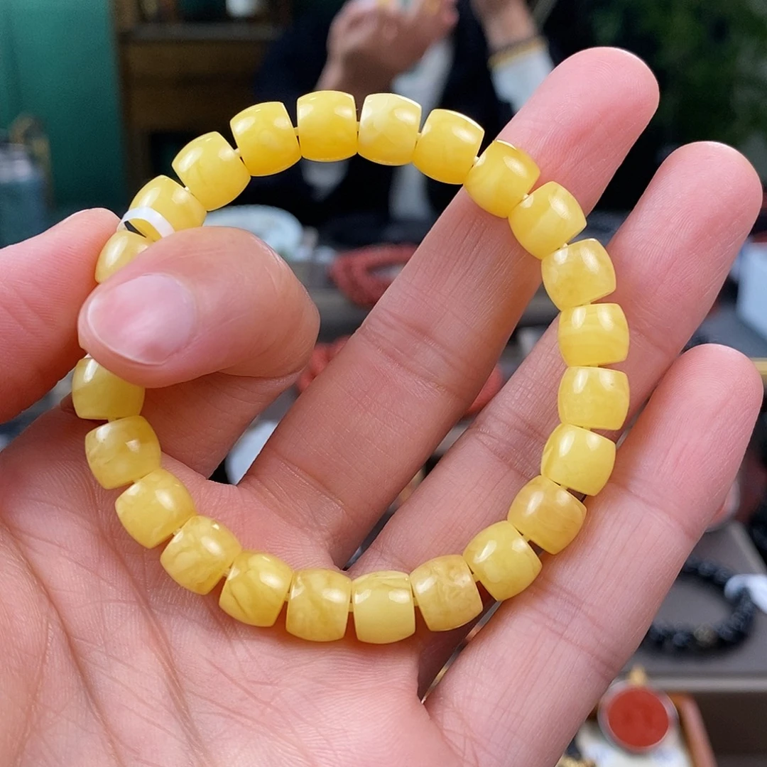 蜜蜡未镶嵌手链卡8.5