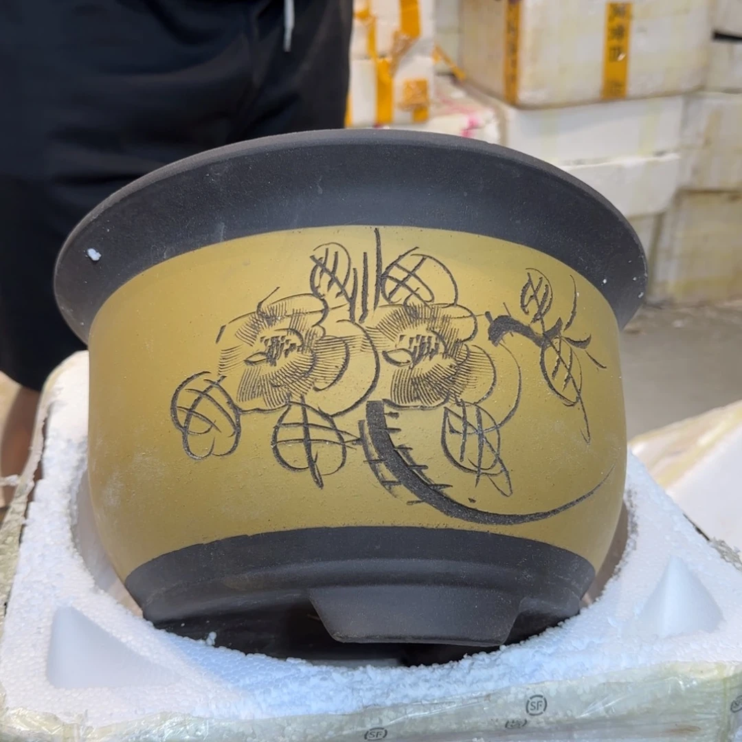 紫砂花盆瑕疵是我