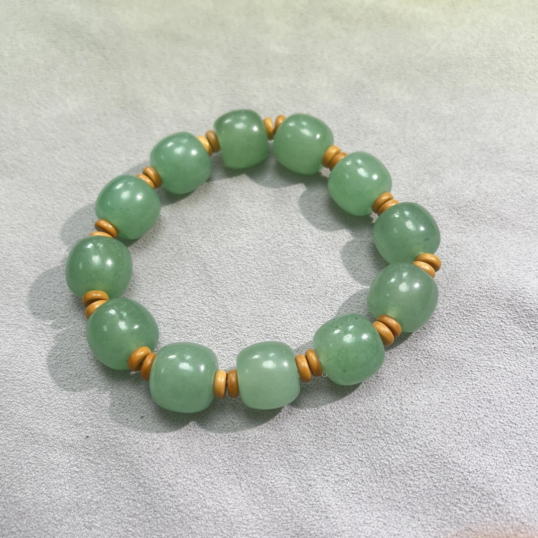 【巴基斯坦】F0144东陵玉随行手串14*13mm大颗粒男女同款M