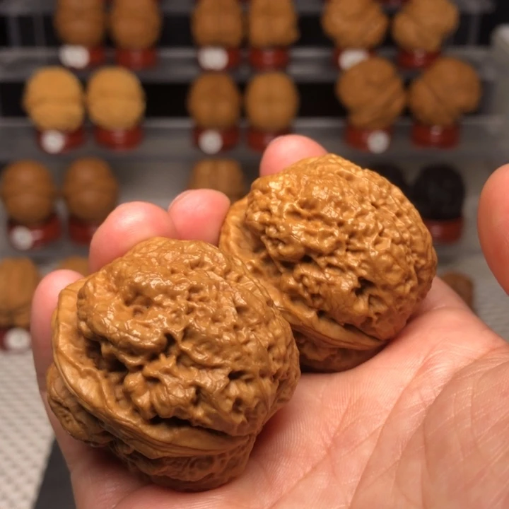 文玩核桃把件40金蝉蛹