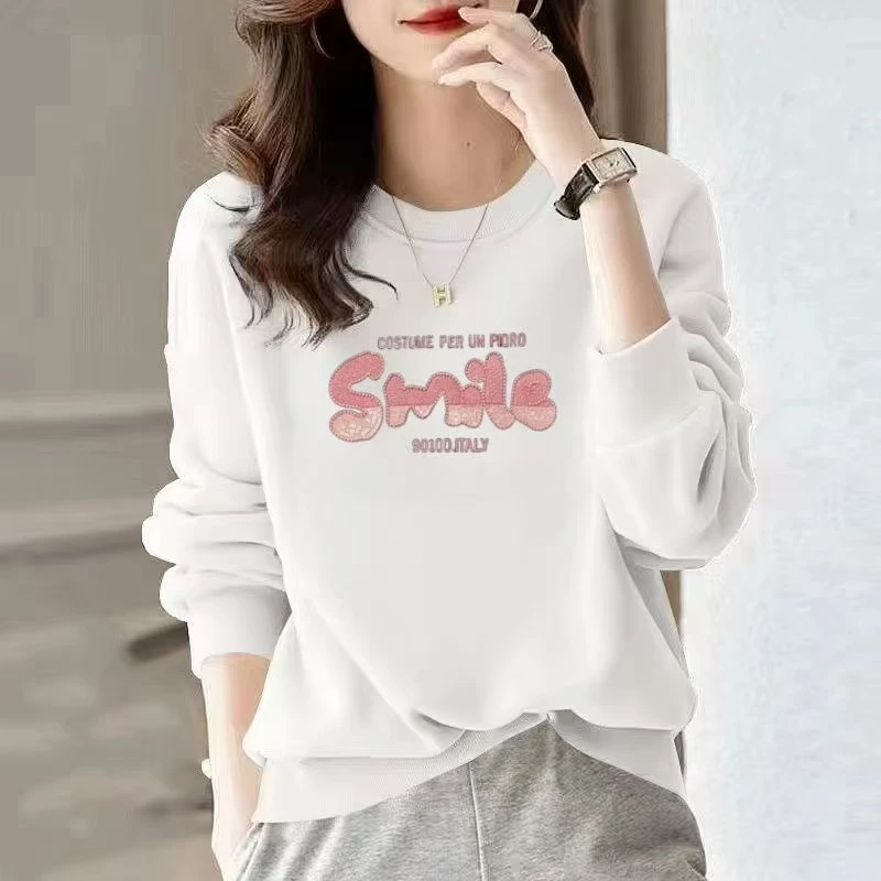 秋冬新款卫衣慵懒风韩版潮字母宽松女大码上衣557