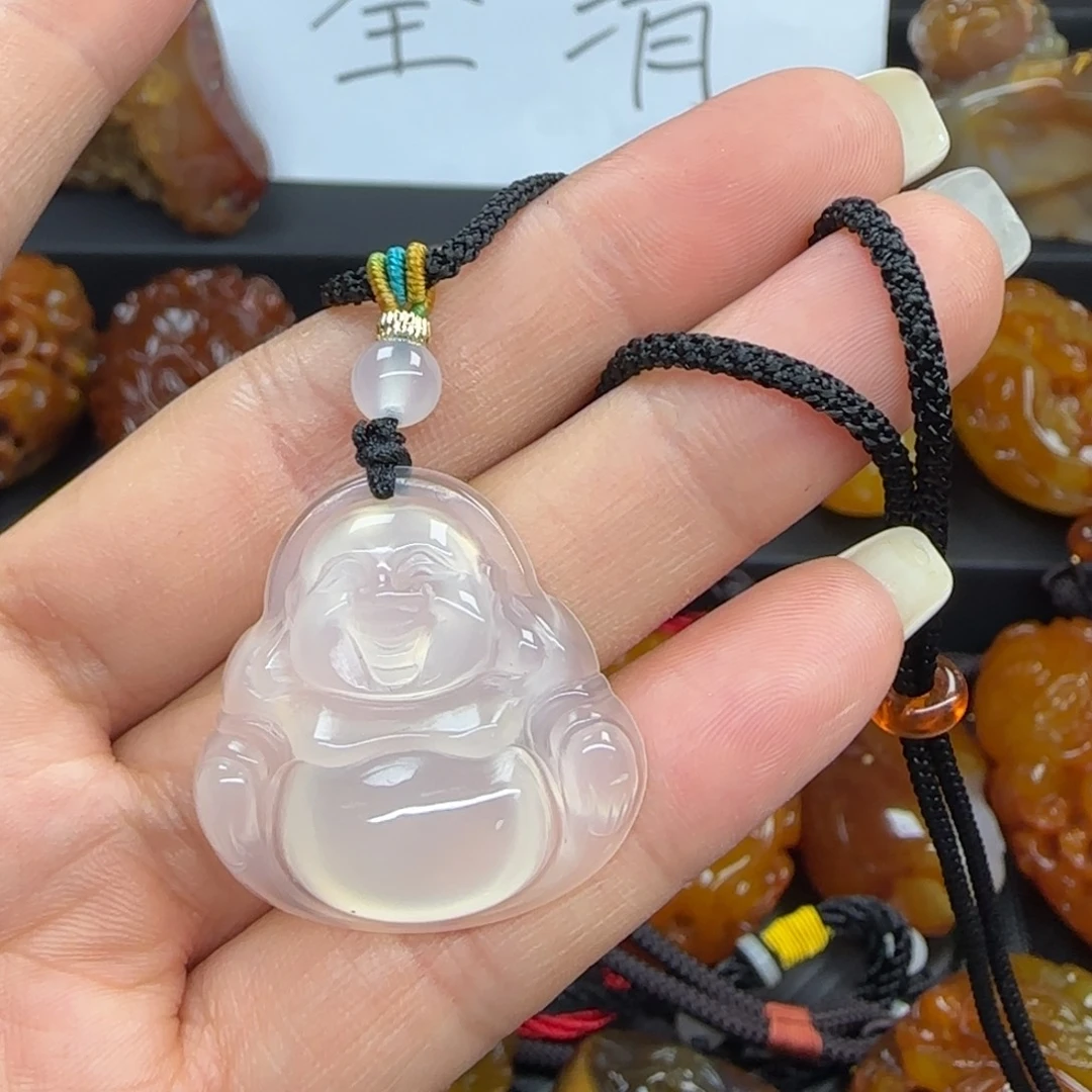 玛瑙/玉髓合金吊坠(赠链)