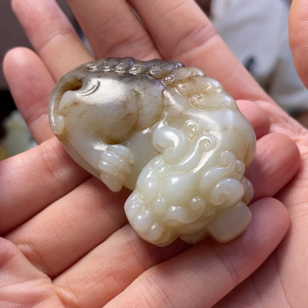 和田玉未镶嵌挂件羽*