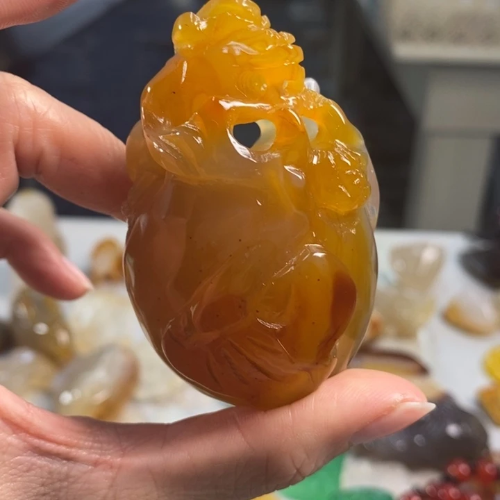 玛瑙/玉髓吊坠(不含链)未镶嵌