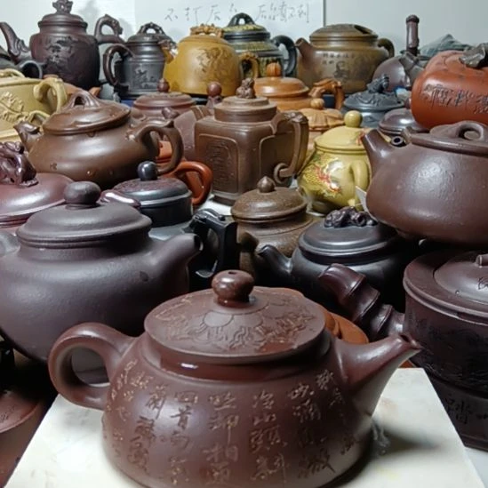 茶壶紫砂宜兴原矿紫玉金砂柴烧手工300cc紫砂壶