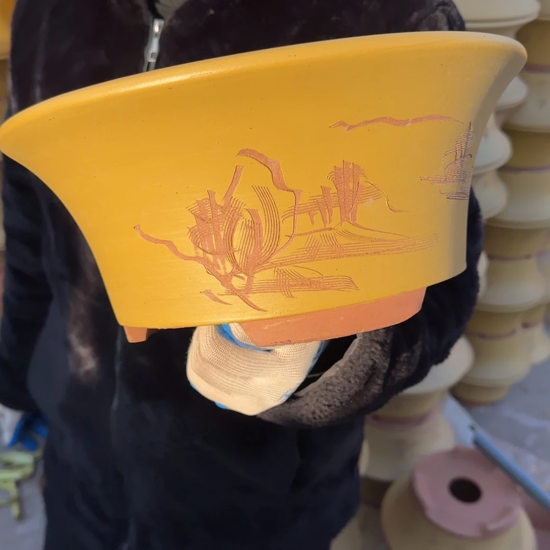 紫砂花盆口径33.14口径