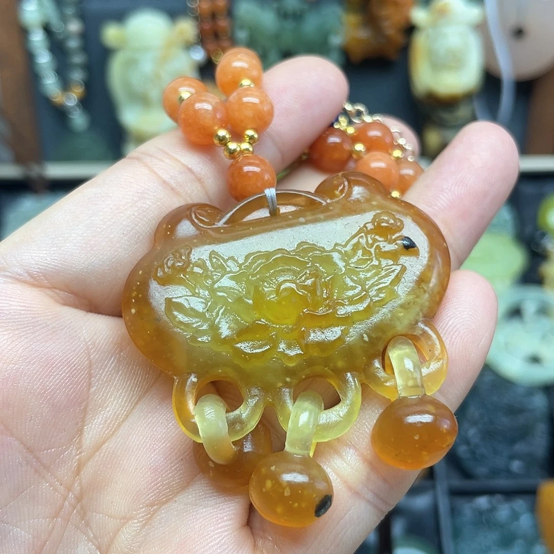 未镶嵌蛇纹石玉颈饰微瑕不退不换