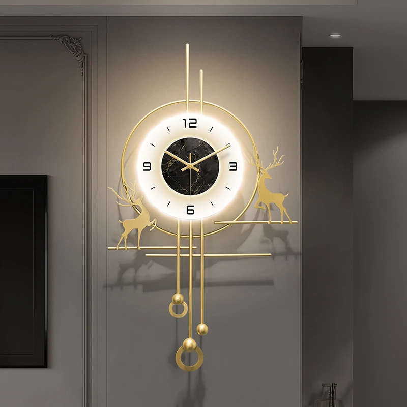 2025新款创意轻奢高档钟表挂钟现代简约大气客厅静音挂表时钟挂墙