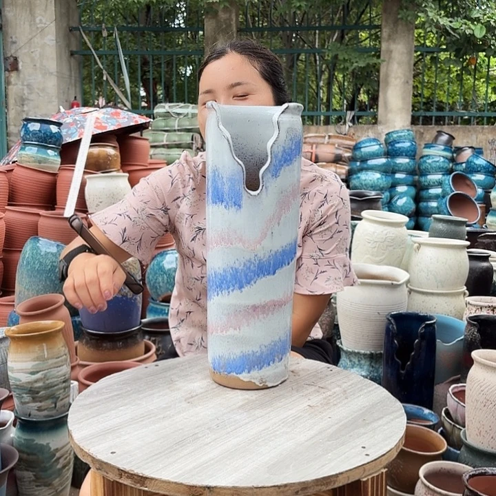 口14高42瑕疵一个盆子。