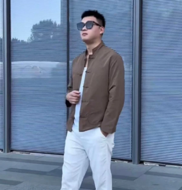 470男士时尚休闲百搭唐装外套