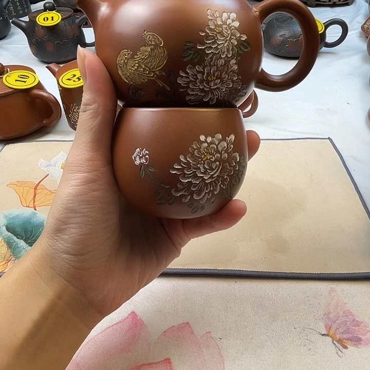 顺***鹿广西钦州坭兴陶茶壶