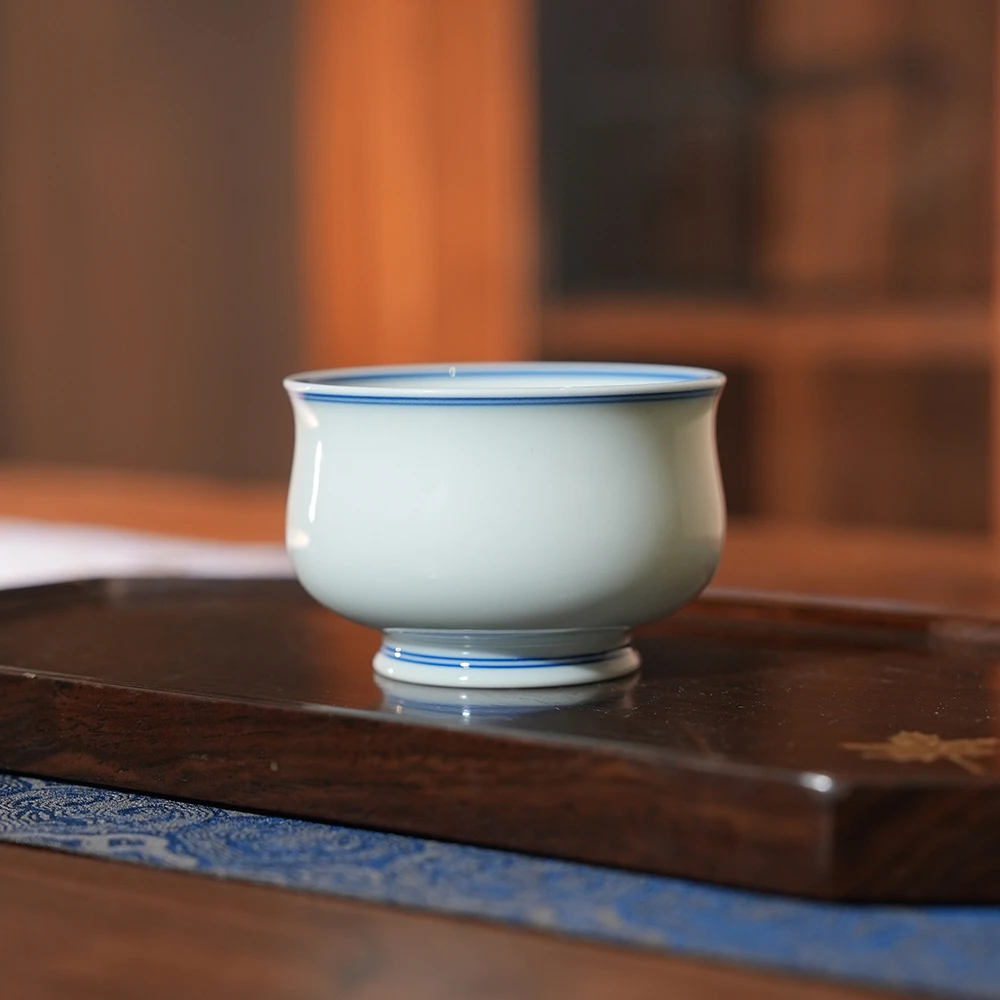 【央广非遗】墨舍柴窑白胎高足炉式杯（moshe263）