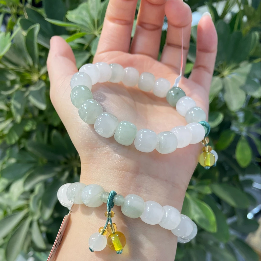 【天山翠手链】石英质玉天山翠桶型手链专属链接