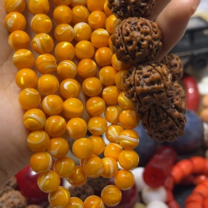 核桃手串/手链1.0/108金黄大bai