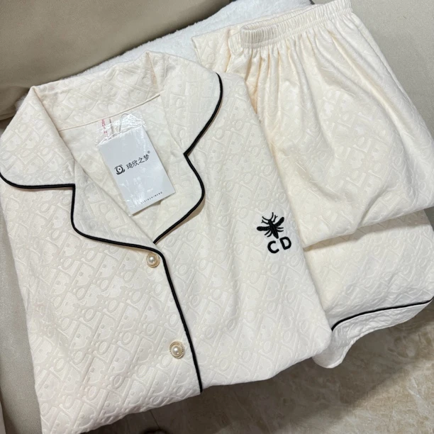 琦欣家长袖女睡衣家居服套装CD米杏时尚舒适秋冬
