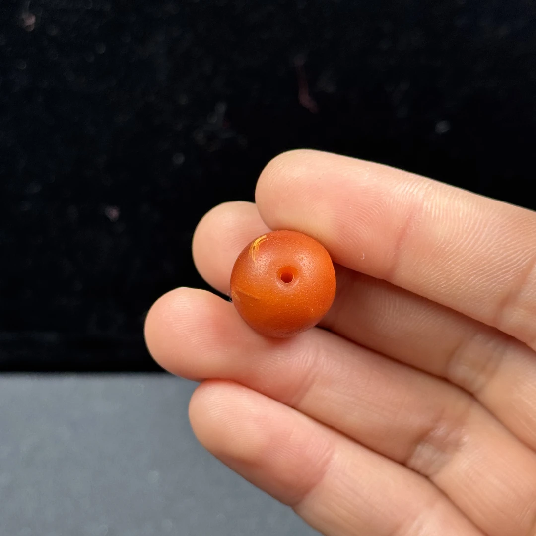 A2341天然原矿蜜蜡 老蜡枣珠14.8x17.4mm 2.5克抖音基地质检发货