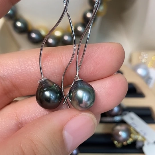 银S925镶嵌海水珍珠耳饰10