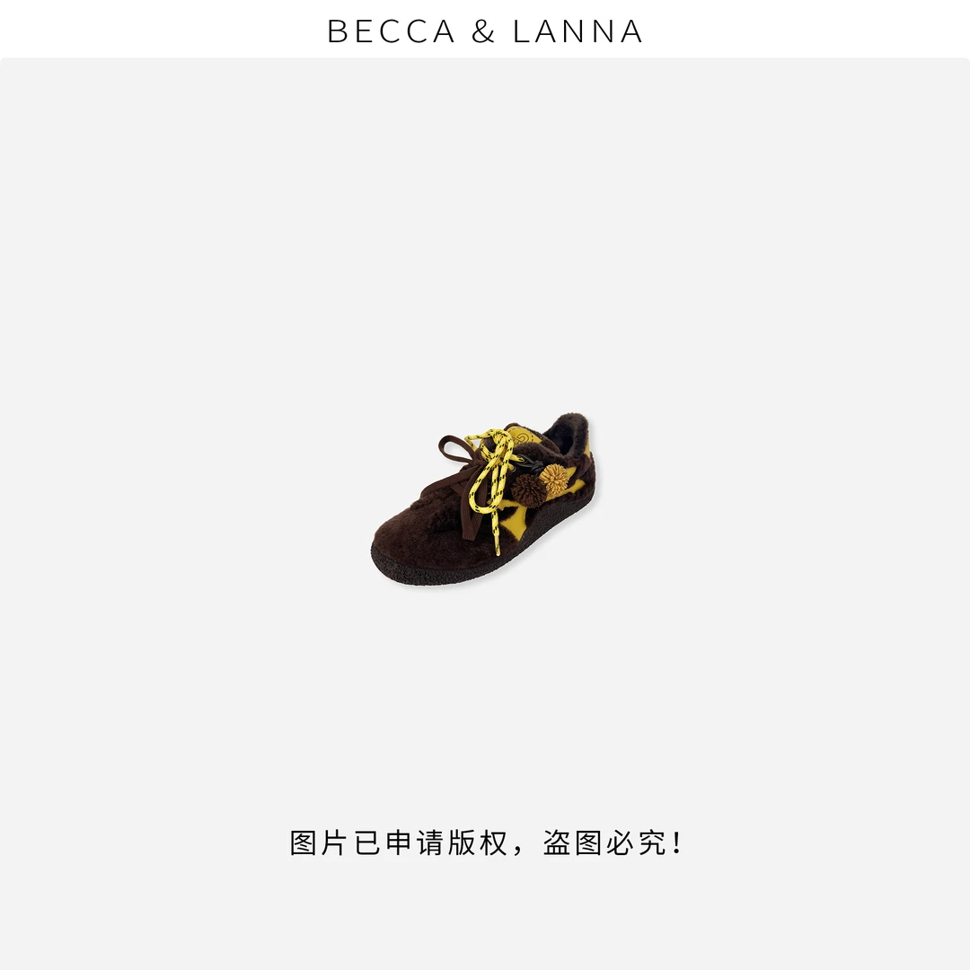 D0235 硬货哥皮女士复古撞色保暖真皮毛毛加绒平底德训 上衣