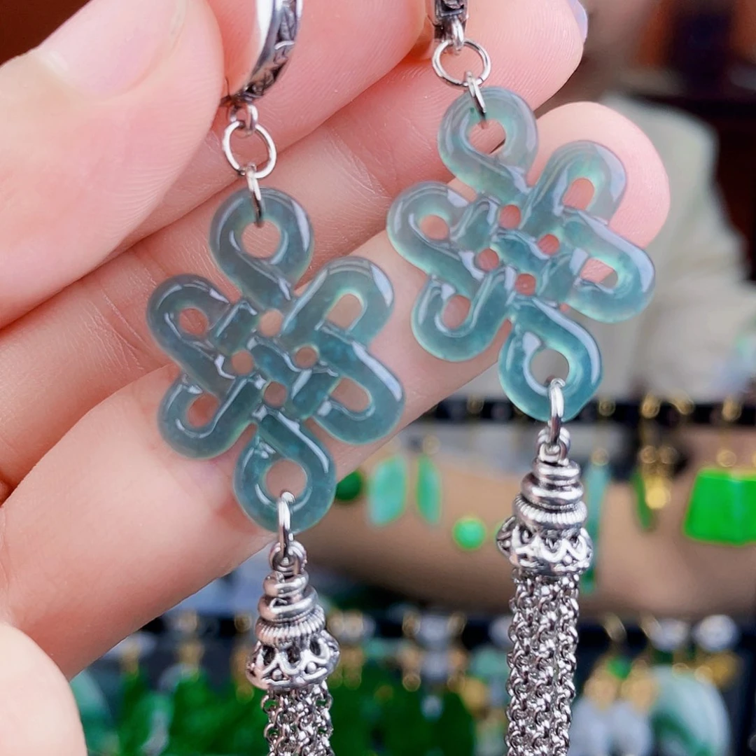 翡翠未镶嵌耳饰饰品