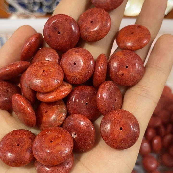 玛瑙/玉髓合金珠宝半成品6个18mm高蜜原枝飞碟