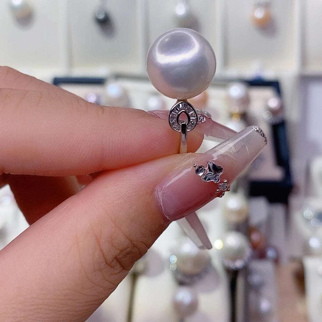 淡水珍珠银S925镶嵌戒指
