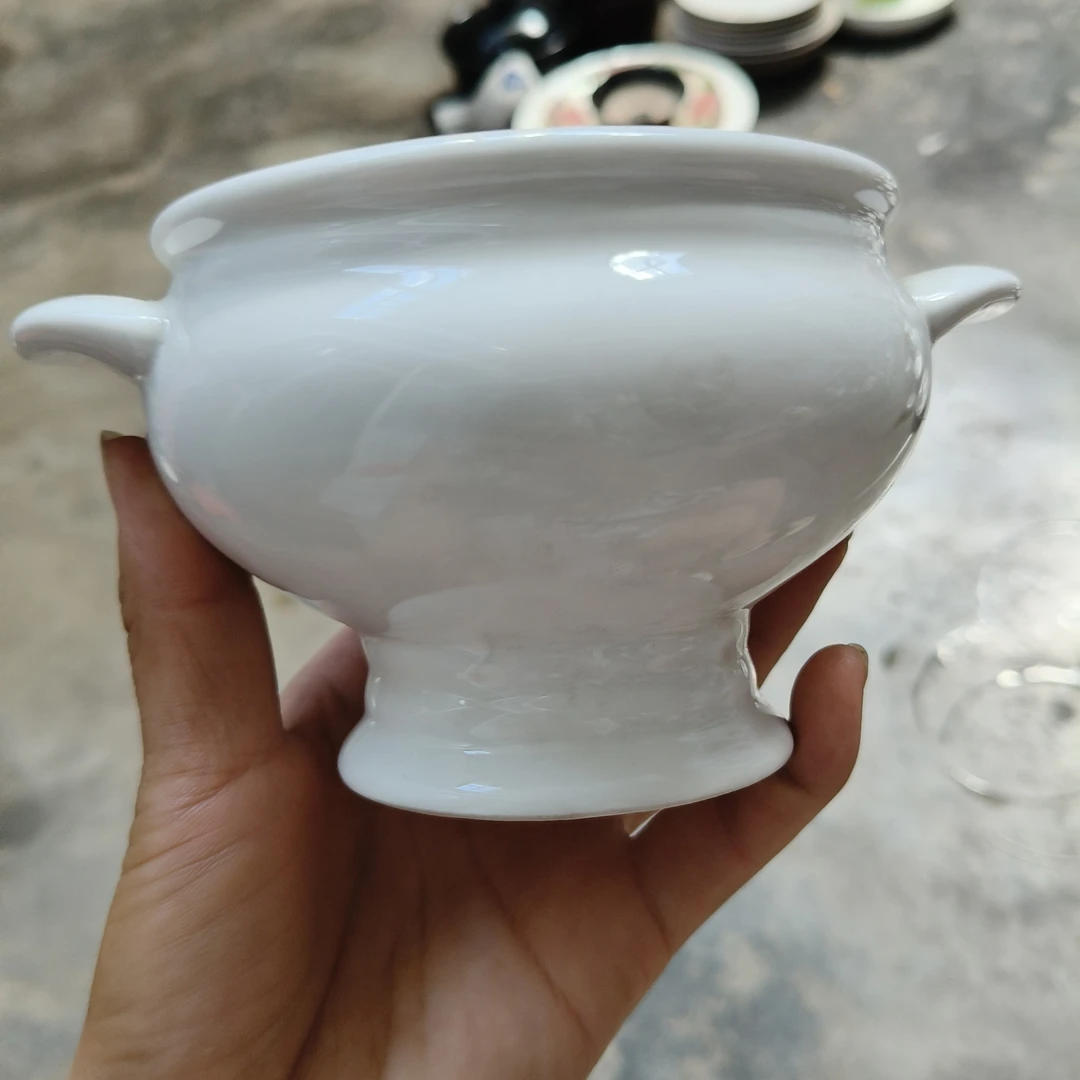 强化瓷双耳碗,两个