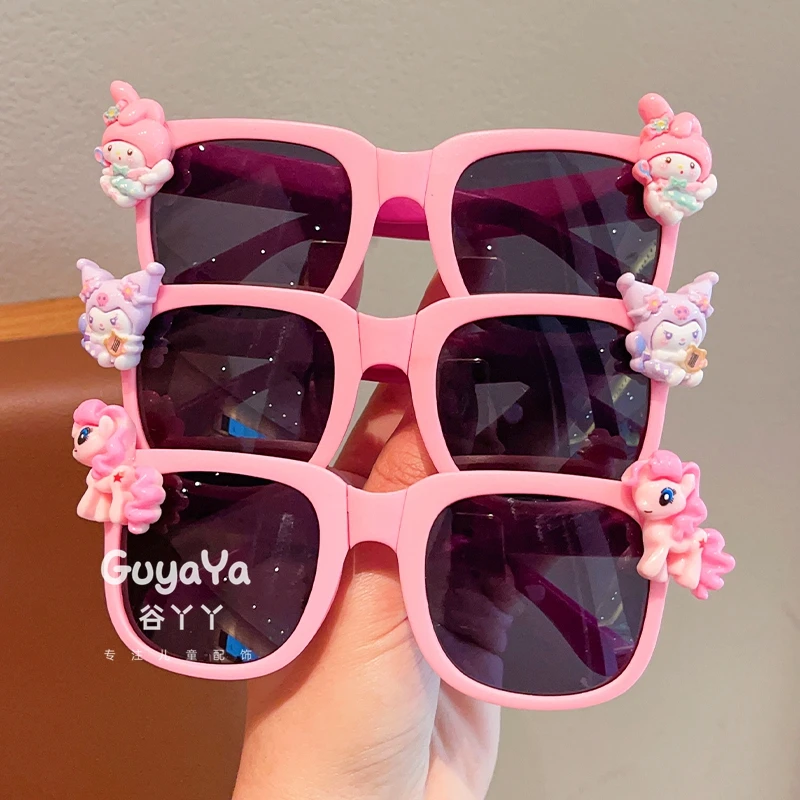 儿童防晒墨镜宝宝可爱库洛米遮阳眼镜防紫外线女孩小马宝莉太阳镜