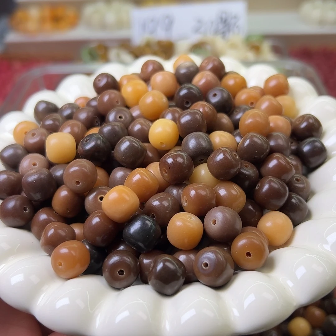 菩提根/象牙果手串微瑕卡11咖桶300颗