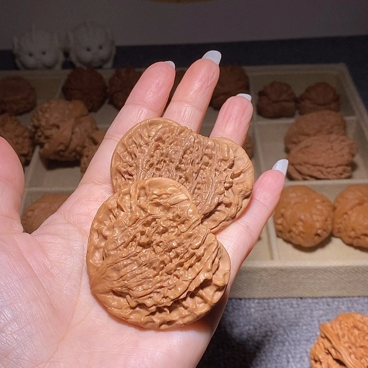 付***机文玩核桃把件桃心