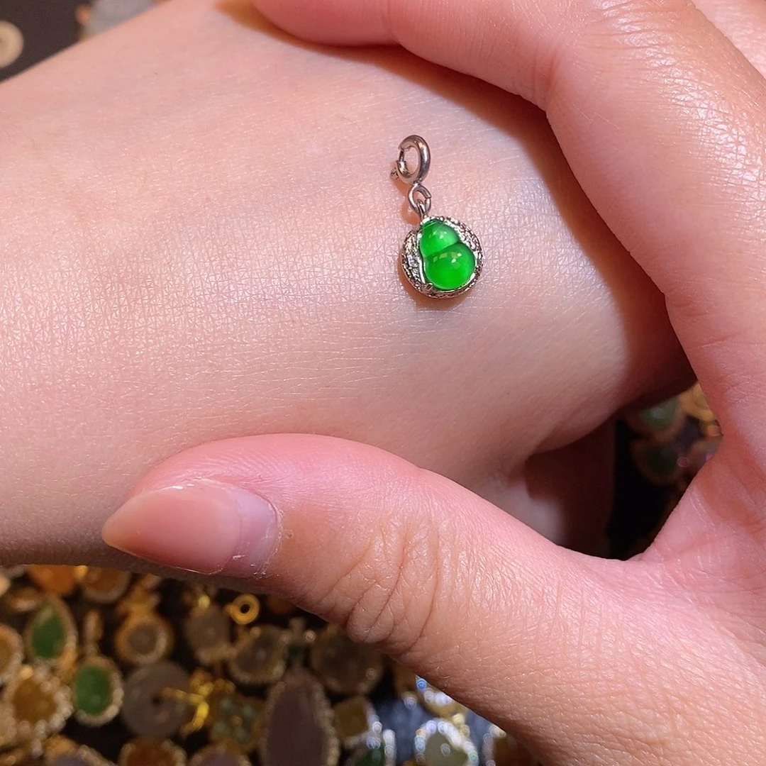 翡翠银S925镶嵌项链