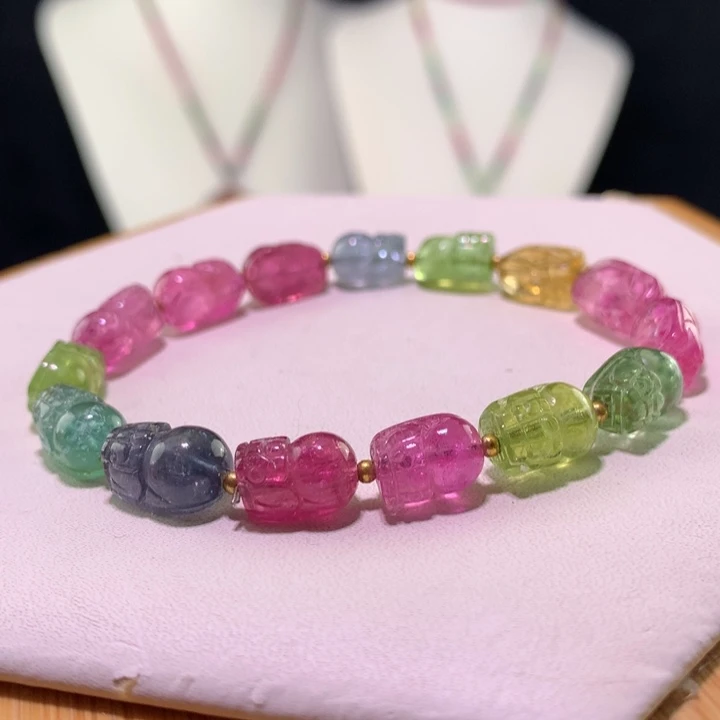 双色碧玺手链未镶嵌