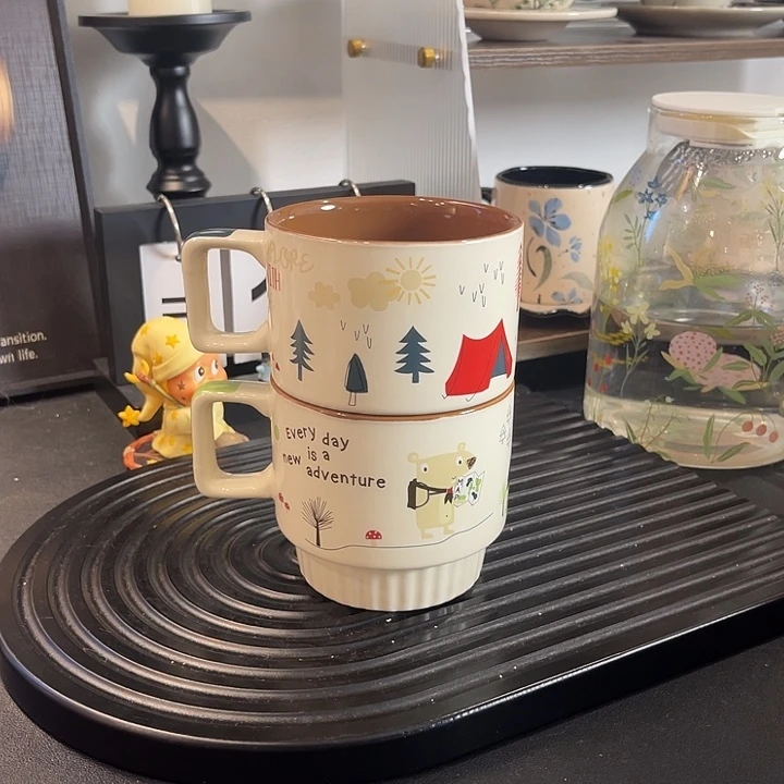 陶瓷冒险者碟杯马克杯