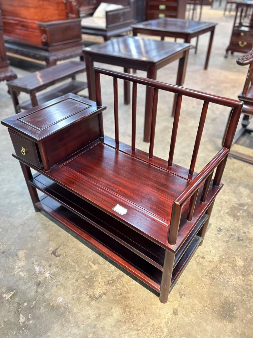 酸枝木鞋架换鞋凳入户玄关家门口换鞋用的凳子放鞋新中式