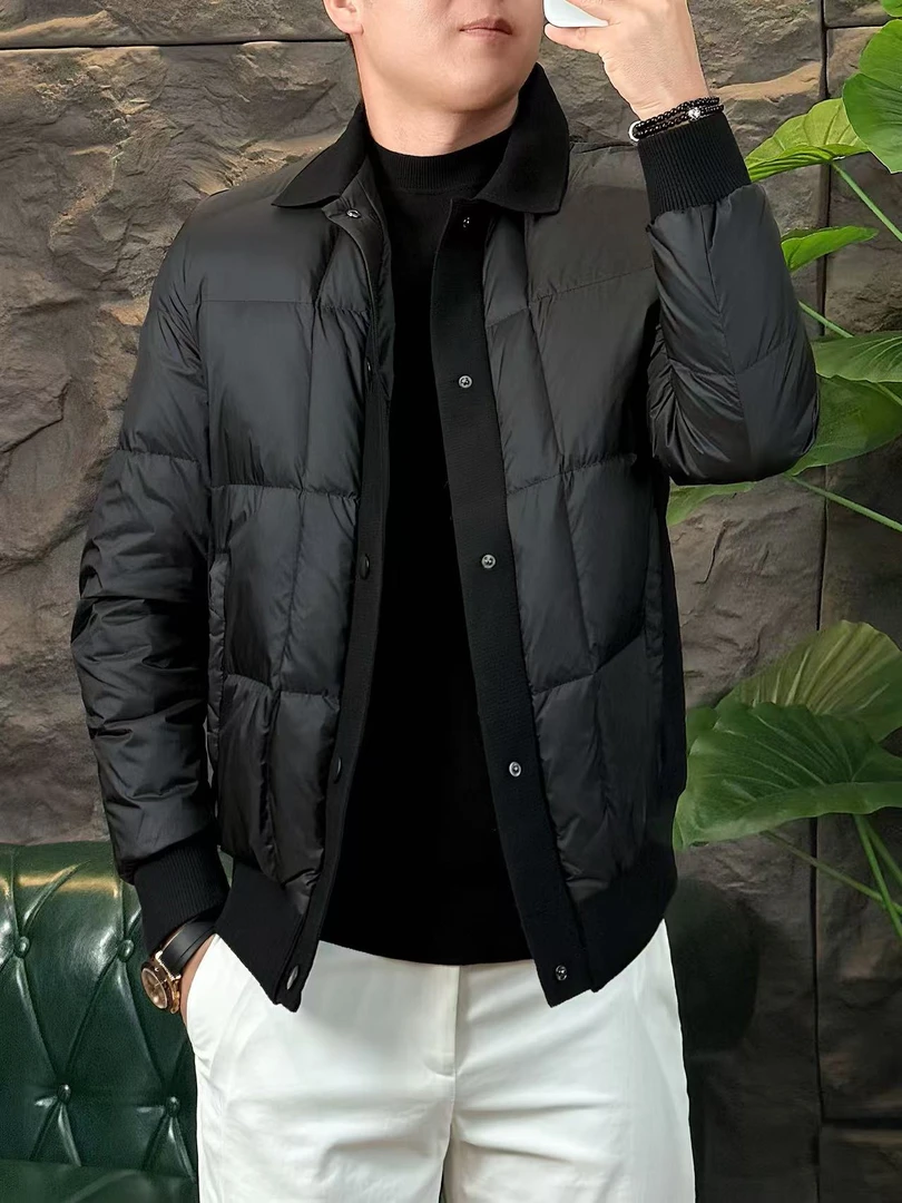 8116冬季高奢商务保暖防寒休闲羽绒服夹克外套