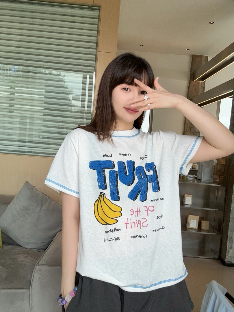 SEVENFUOO -TX雪花棉【涂鸦香蕉】短袖