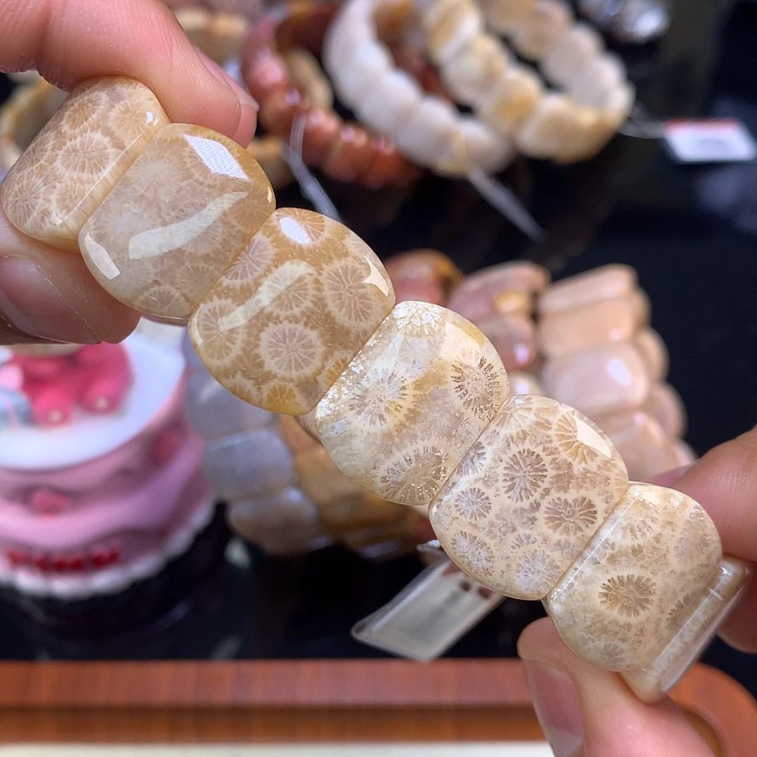 【闪购商品】颈饰未镶嵌硅化珊瑚（珊瑚玉）6号嫩嫩柠檬片