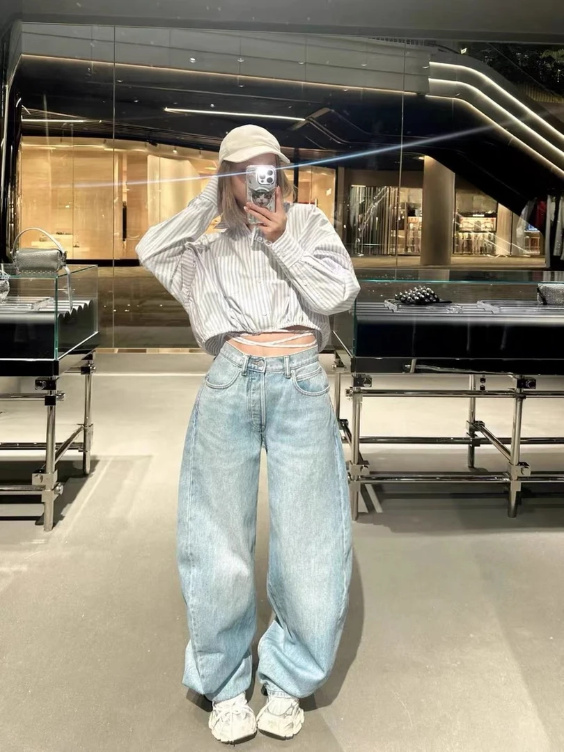 【1144】后烫钻萝卜裤春夏新款百搭牛仔裤