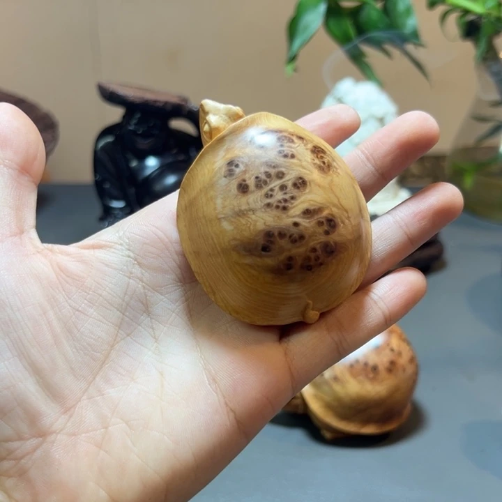 木崖柏留疤乌龟手把件