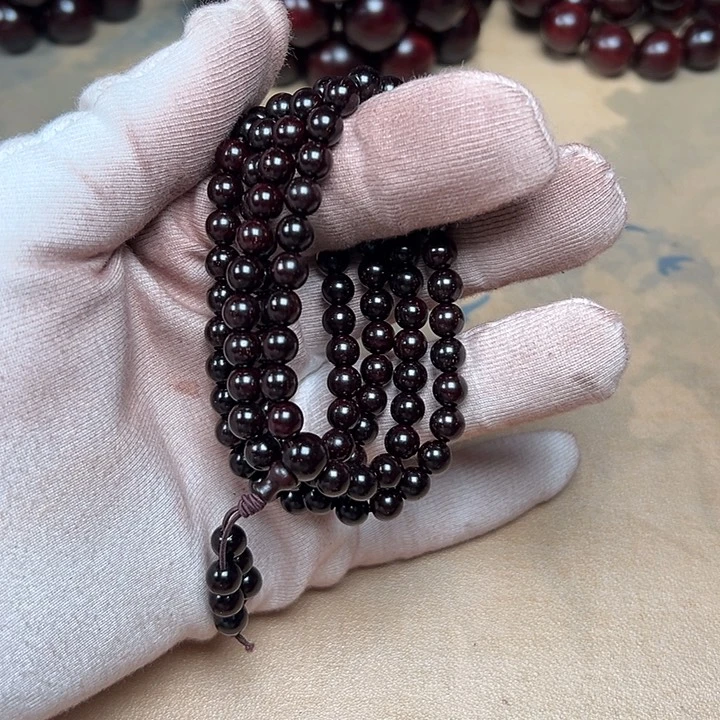 小叶紫檀手串/手链0.6✖️108颗小满金星