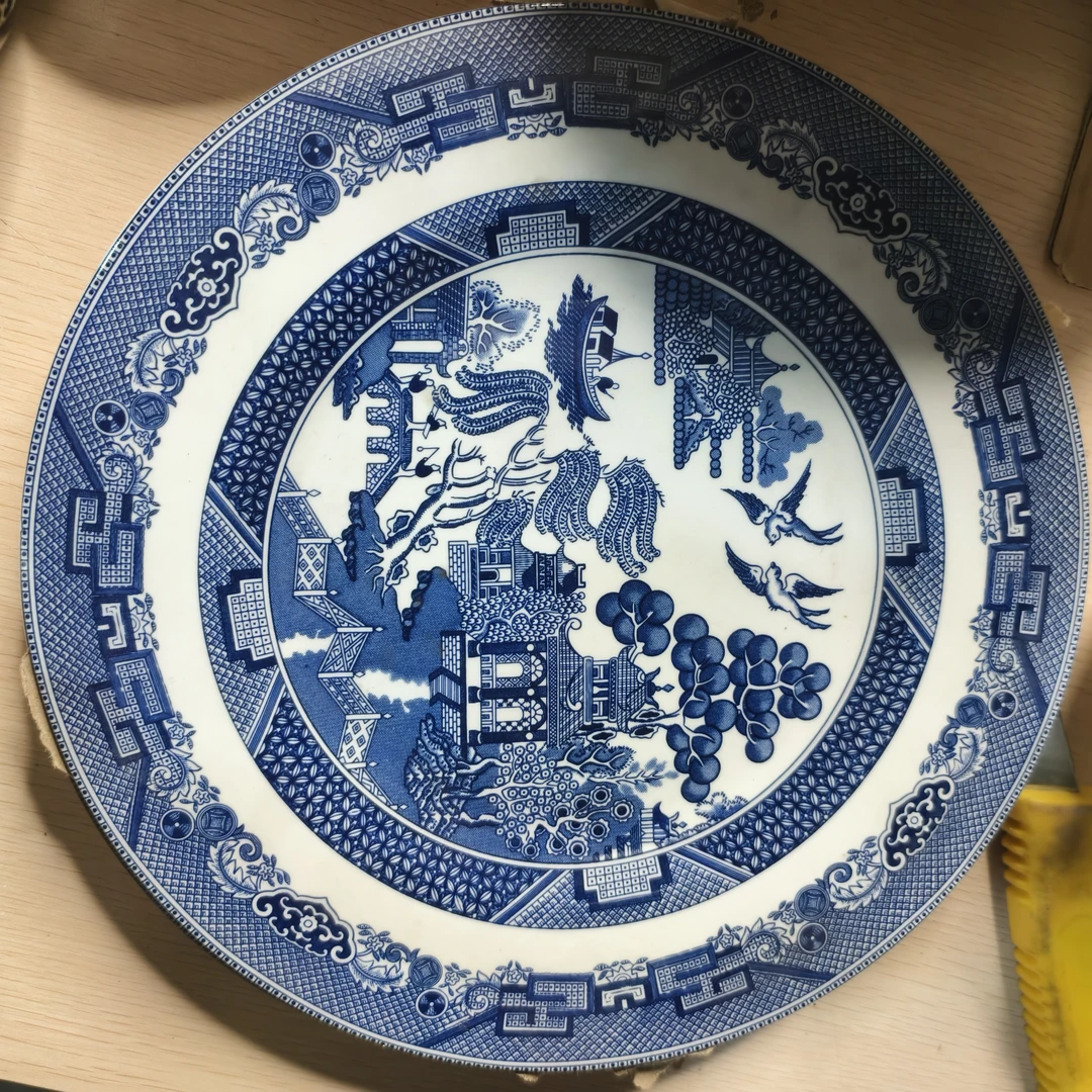 陶瓷27.5cm威基伍德大平盘2个 微瑕