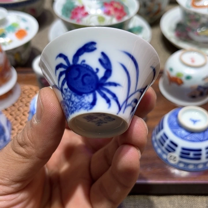 纯手绘精品盖碗杯