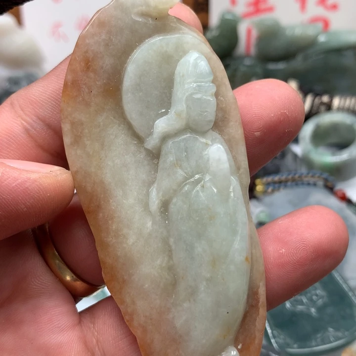 翡翠颈饰未镶嵌保真天然A货翡翠