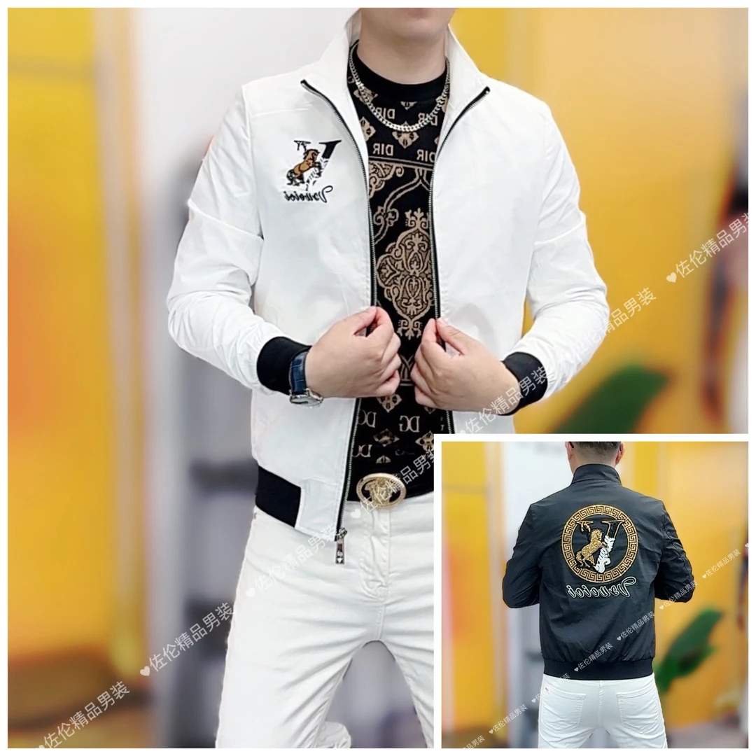 68022新款时尚潮流男士修身百搭休闲帅气夹克